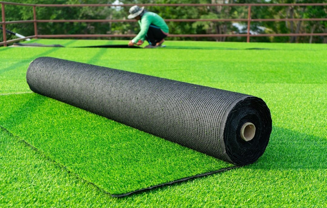 Roll,Of,Astroturf,Or,Field,Turf,Matting,Of,Artificial,Grass